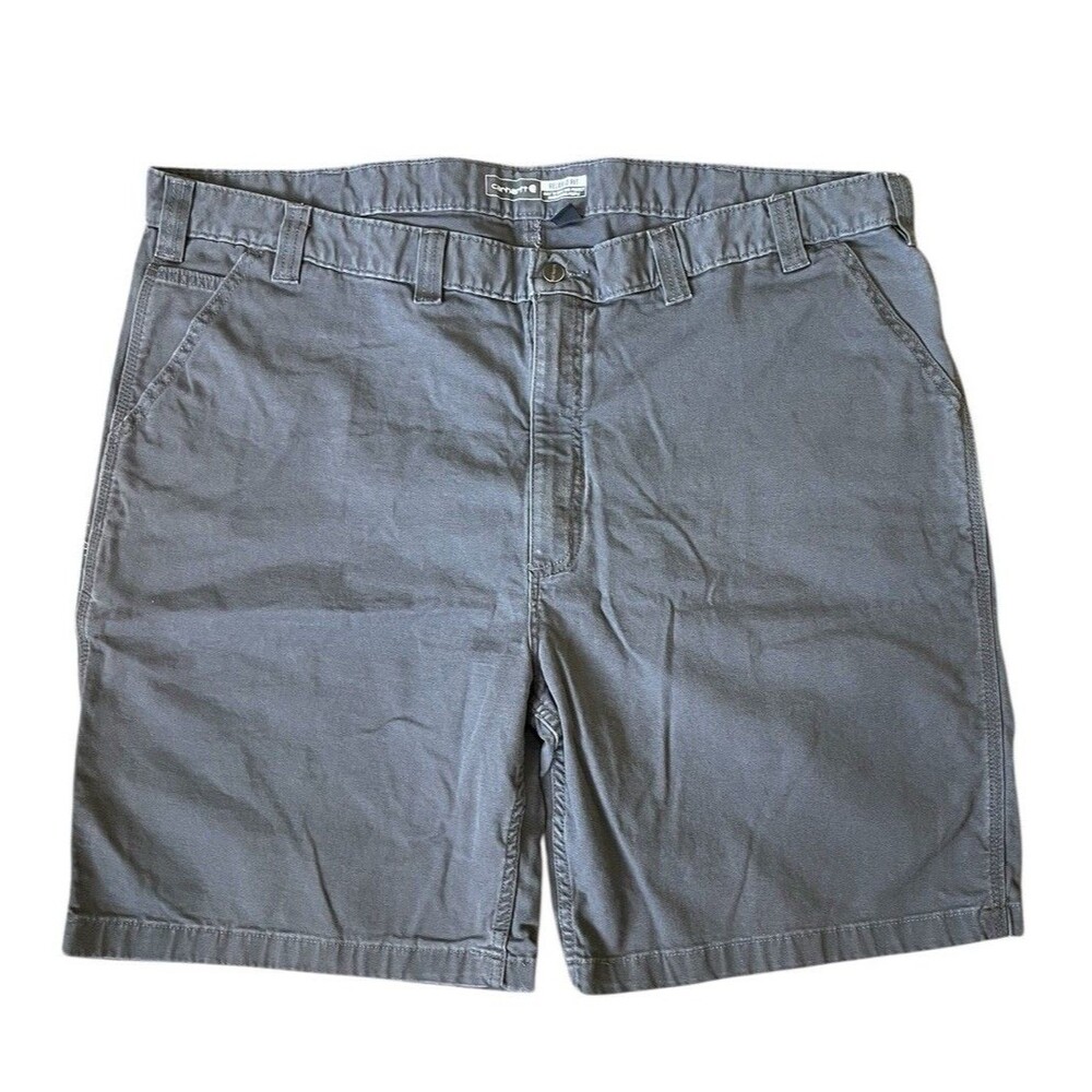 Carhartt Rugged Flex Relaxed Fit Canvas Work‎ Shorts Men Size 48 Gray